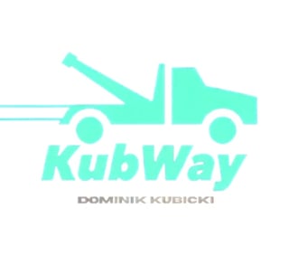 KubWay logo featuring a turquoise tow truck with an arrow